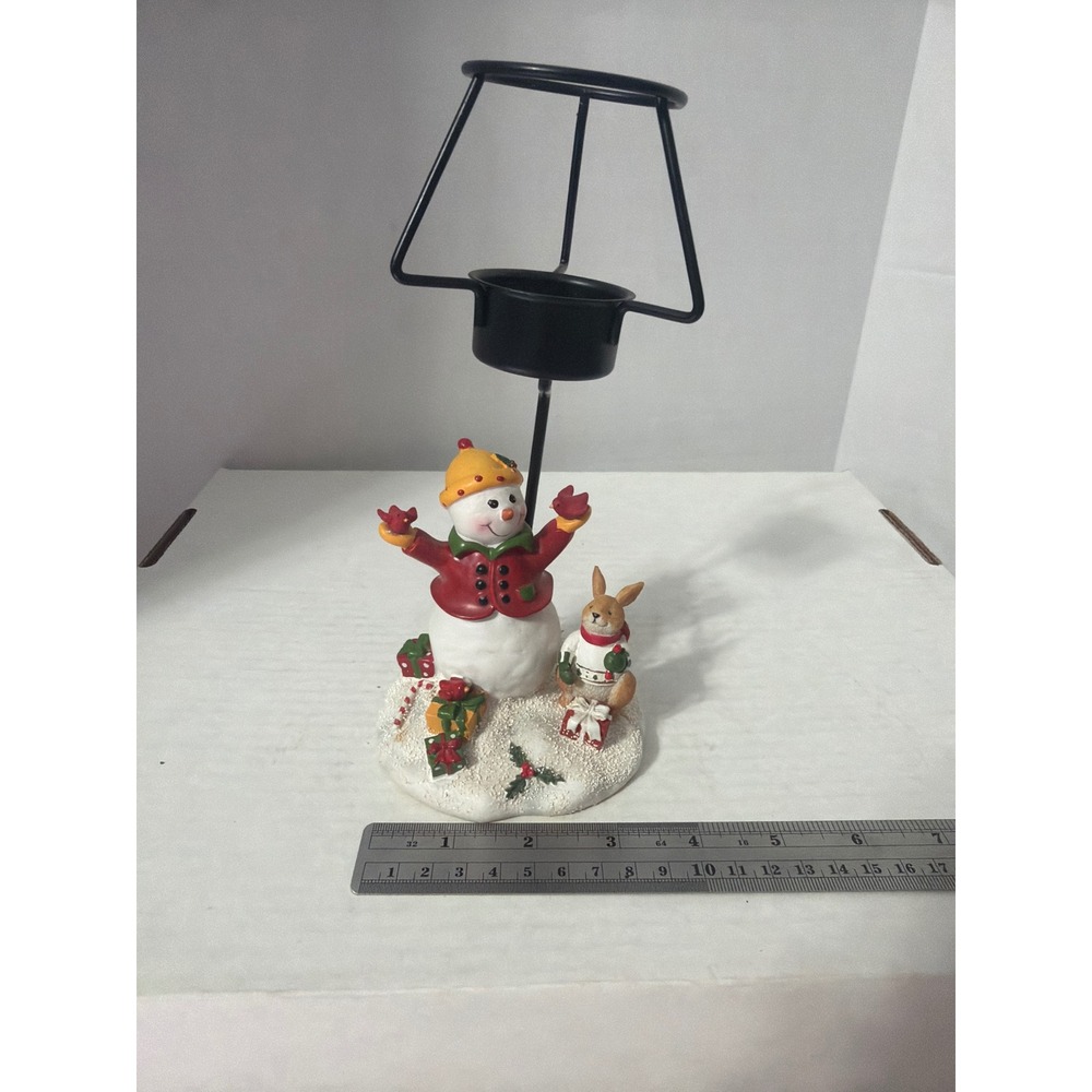 Yankee Candle Snowman and Bunny Tealight Holder Christmas Decor 1132935 - Picture 8 of 9